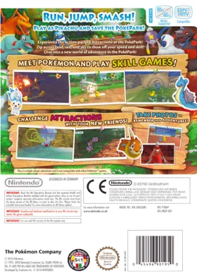 PokePark Wii- Pikachus Adventure box cover back